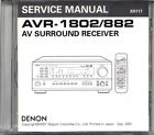 Avr-1802-882 1802-882 Denon Genuine Service Manual On Cd Av Surround Receiver