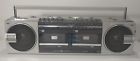 3-6200a Ge Vtg Neral Electric Dual Boombox Ghettoblaster Model Metal Tested