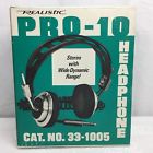 33-1005 Realistic Nos Headphones Stereo Wide Dynamic Range Radio Shack