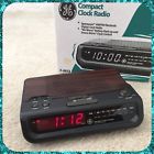 7-4613 Ge Neral Electric Vtg Vinta Clock Am Fm Radio Wood