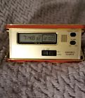 7411-0048 Seiko Traveling Pocket Digital Dual Time Alarm Metal Clock