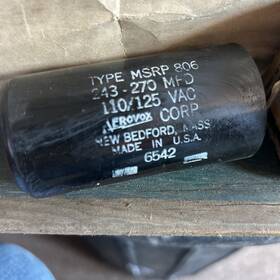 243-270 Aerovox 110/125 Msrp 806 Can Capacitor - Mfd Nos