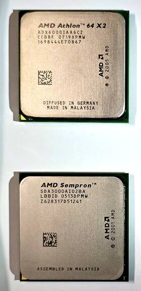 Adx6000cz Amd Cpus 2 - Athlon 64 X2 6000 Dual-core 3.0 Ghz -&- Sempron Sda3000 1800mhz