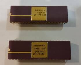 Am9517a Amd Two Ftgold Topft Integrated Circuits Vintage 1978 / 1979 Untested