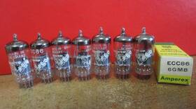 Ecc86 Amperex 7 Nosa Nib To Strong 6gm8/ecc86 Audio Tubes