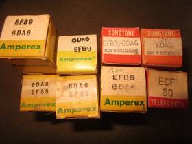 Ef89 Amperex & Telefunken Made 6da6 8 Nos Nib And 6da6/ef89 Audio Tubes