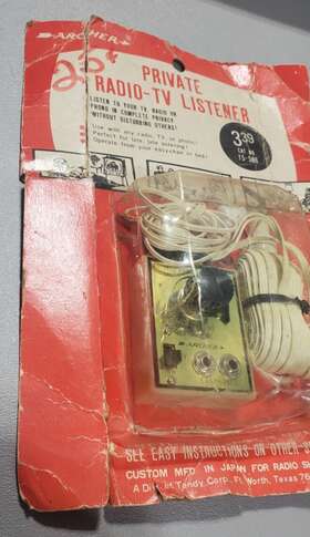 15-586 Archer Vintage Ft70s Radio Shack Tandy Private Radio-tv Listener Original Package