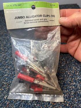 270-347 Archer Vtg #270-347 Alligator Clips 10 Nos Unopened Orig. Bag