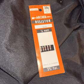 271-1334 Archer Radio Shack #271-1334 8.2k Ohm Resistors 5 Pack 1/4watt