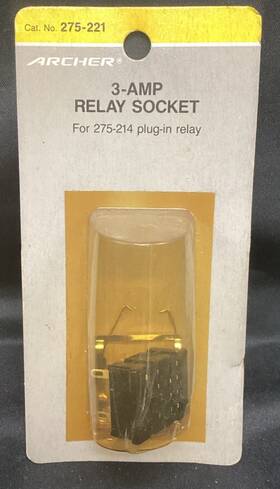 275-221 Archer 275221 Vtg 3 Amp Relay Socket Nos Radio Shack Ships Free