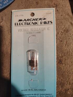 276-1770 Archer Brand New Voltage Regulator Ic 5 Volt 1 Amp 7505