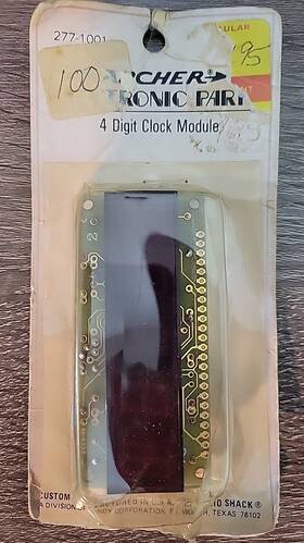 277-1001 Archer Radio Shack Digital Clock Module - From 1978 Catalog
