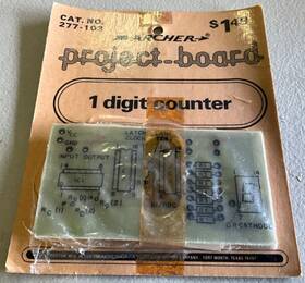 277-103 Archer New - 1 Digit Counter Project Board Radio Shack #277-103