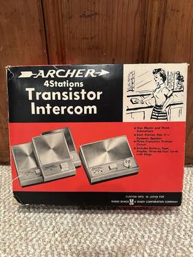 43-215 Archer Vintage Radio Shack Station Intercom System With Parts A10 . Nwt