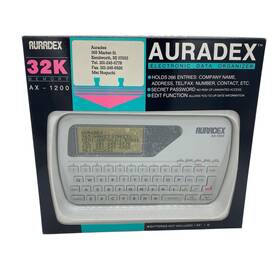 Ax-1200 Auradex 038572171200 Vintage Electronic Data Organizer Pda 1989 Made In Japan