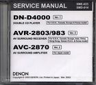 Avc-2870 Avr-2803 Dn-d4000 Denon New Sealed Genuine Service Manual Cd Player