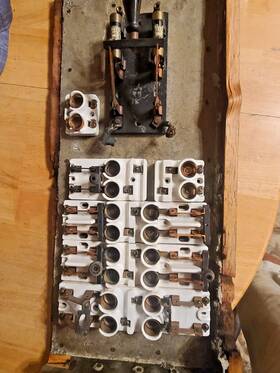 30181506 Bantam/trumball/ce.m/paiste/steampunk Antique 1920s Main Electric Circut Panel/fused-knife/frankenstein Switch-rare