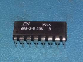 Beckman Intr 698-3-r20kb Resistor Network Thin Film 20k Ohm 100v .1 % 50ppm