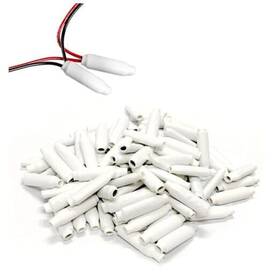 8.41939e Becony 100pcs Dry B-connector Wire Telephone Alarm Crimp Beanies Splices White