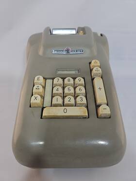 J222 Burroughs 1954 Ten Key Adding Machine Vintage Not Tested