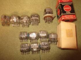B-5094 Burroughs & Other 12 Nos Nib To Strong Used Type Nixie Audio Tubes