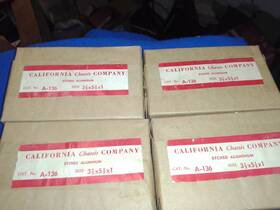 A-136 California Chassis Company 4 Etched Aluminum Chasses - Co. 3-1/2 X 5-1/2 1