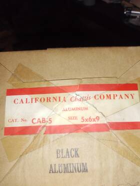 Cab-5 California Chassis Company Aluminum Box - Black Wrinkle 5 X 6 9 Calif. Co