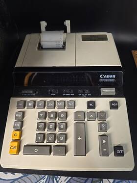 Cp1213d Canon Vintage Printing Calculator Black/red Ink Tested And Working