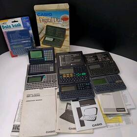 Sf-7800 Casio Vtg Lot 7 Digital Diaries/data Banks-casio With Instructions-good Working Cond