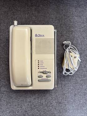 Cp-464s Cobra Cp-464 Vtg Phone Cordless Portable Telephone With Cord And Antenna