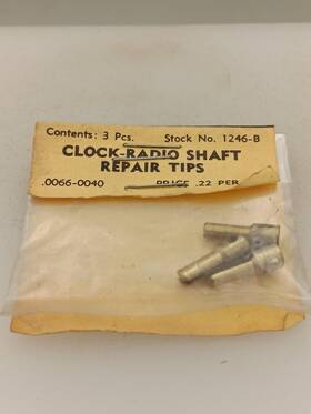 0066-.0044 Colman 1246-b Set Three Clock-radio Shaft Repair Tips .0066-.0044 Serious Tubes Bg103
