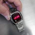 051418 Commodore Authentic Vintage Red Display Led Watch Mint Nos