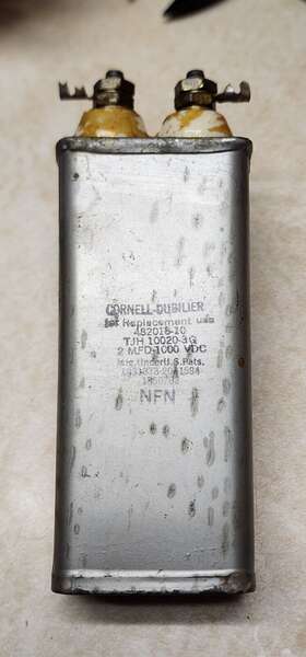Tjh10040-2 Cornell Dubilier 10020-3g Pio Capacitor / 4 Mfd 1000 Vdc Ktb4