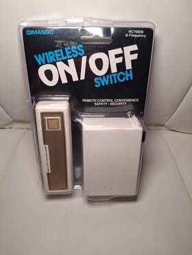 Rc7000b Dimango Vtg 1992 Wireless On/off Switch Remote Control Nos New