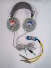 Dr-61c Elega Vintage Stereo Headset Headphones With Overload Junction Box