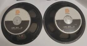 5a-425 Dukane Matched Early Vintage Pair - 2 1960s 15 Inch Low Boy Woofer 25 Ohms