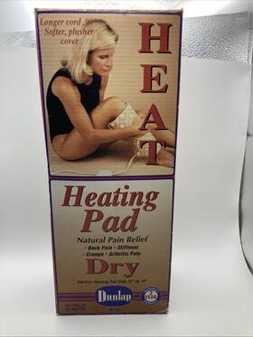 Dunlap 341533001127 Vintage #112 Dry Heating Pad 12x14 Inch 120v 53w 3 Heat Levels Used