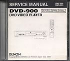 Dvd-900 Denon New Genuine Service Manuals On Cd Dvd Video Player
