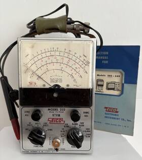 15756 Eico Vintage Model 232 Electronic Instrument Tester Not Tested Parts Repair Manu