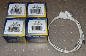 24v250w Eico Set Of 4 With Bonus Elc 250w 24v Mr16 Halogen Bulb Photo Lamp Offered