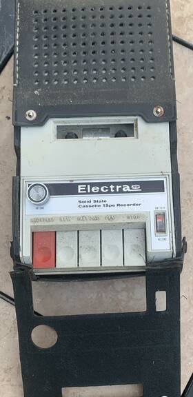 Cth40 Electra Vintage Cassette Recorder With Case Made In Japan Untested