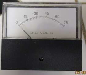 251-220-pbpb Electro-meters Analog Voltmeter 75vdc Yokogawa 3x2. Inch Panel Meter