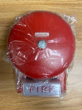 606ms Ellenco Audible Signal Fire Alarm Bell Red - New