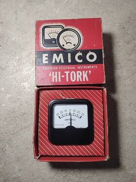 Rf2c2215 Emico Vintage Dc Amperes Gauge 0-30 Perkasie Pa Usa In Box