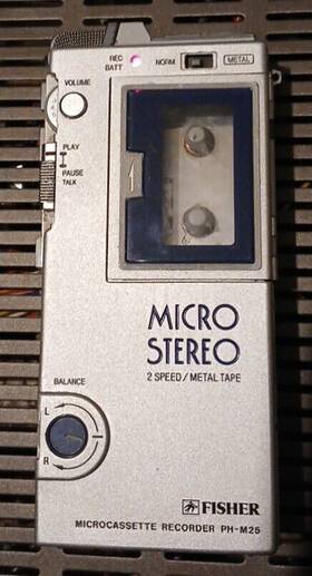 Ph-m25 Fisher Stereo Microcassette Recorder