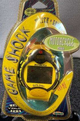 12325 Game Shock Manley Toyquest Vintage Motorcycle Mania Lcd Watch New Sealed