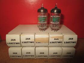 12at7wc Ge 10 Nos Nib Matched Guitar Ham Radio Audio Tubes