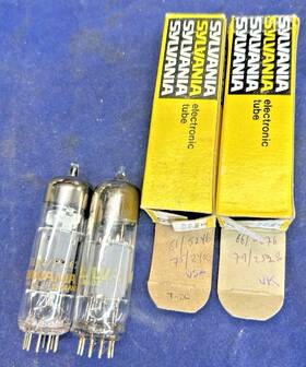 Pcl82 Ge 16a8 Nos Pair Of Sylvania Vacuum Tubes