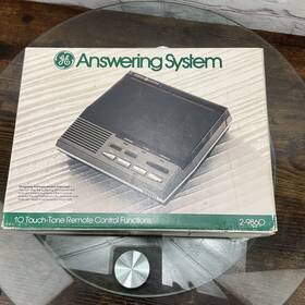 2-9860 Ge Answering System Dual Cassette General Electric With Box Tapes Untested