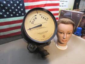 271809 Ge Estate Vintage Sychronism Indicator Meter M-2 Awesome Steampunk Wall Art